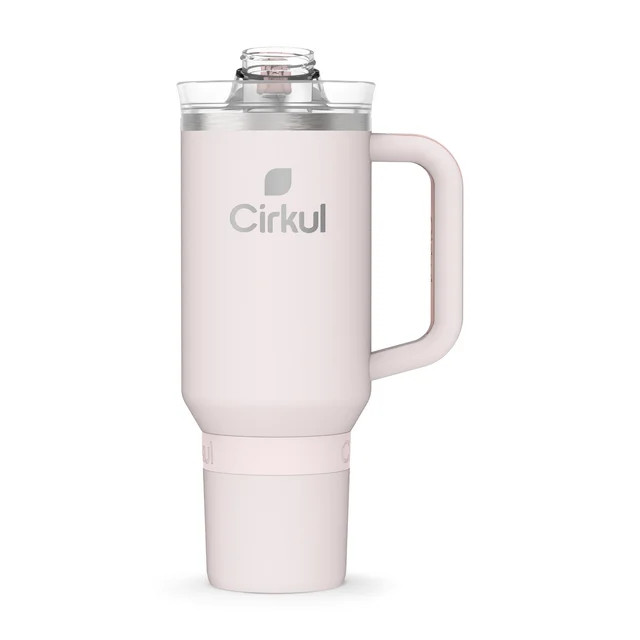 Cirkul 40oz All-Day StrawSip Double-Wall Insulated Stainless Steel Tumbler with Handle, Cherry Bl... | Walmart (US)