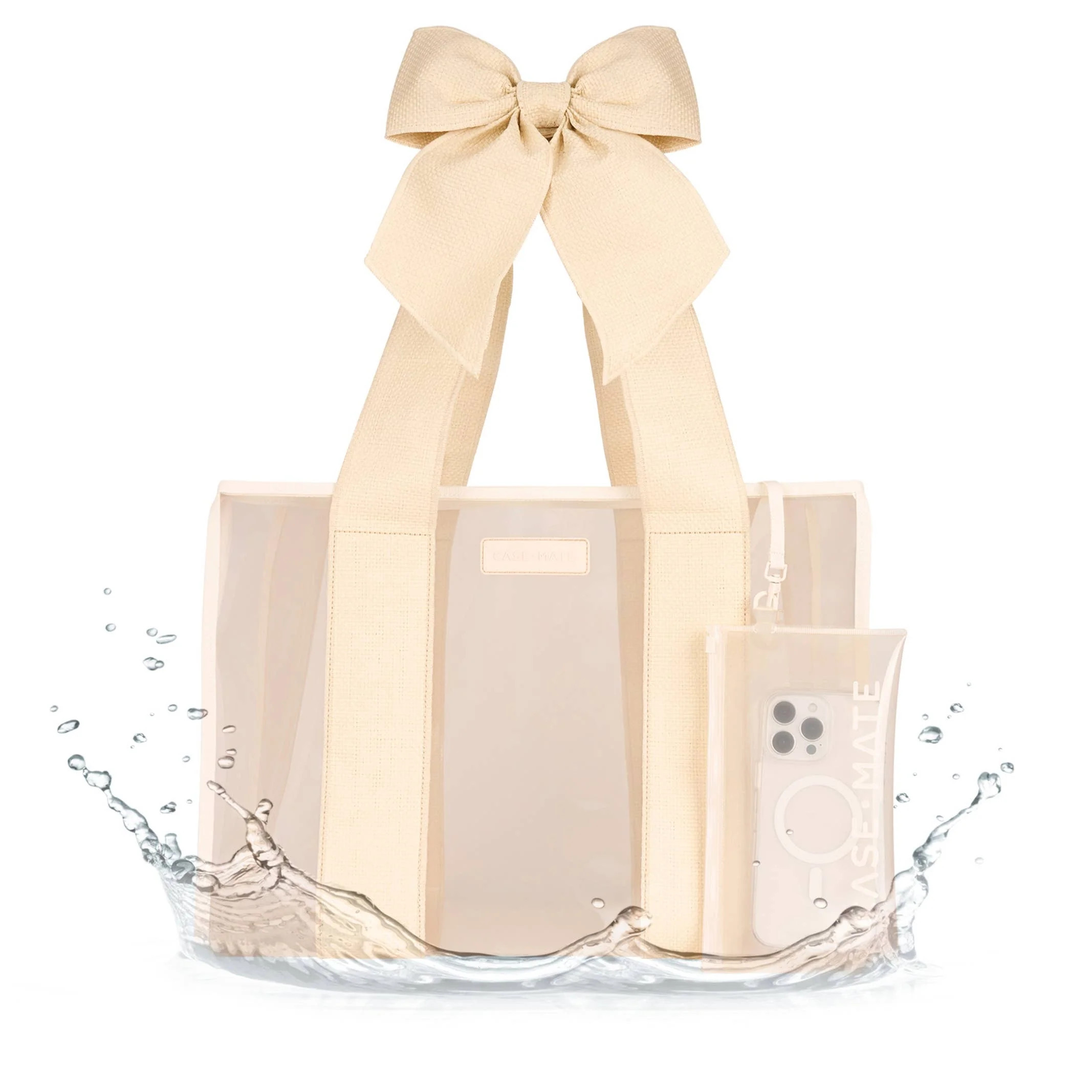 Case-Mate - Case-Mate Ecru Raffia Bow Jelly Tote Bag | Southern Roots Clothing Co.