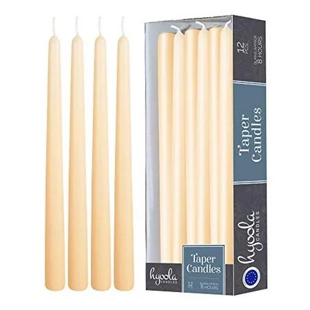 Hyoola 10 Cream Taper Candles - Dripless Tapers (12 Pack) | Walmart (US)