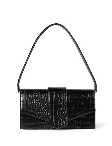 The Drop Women's Safiya Flap Shoulder Bag, Black, One Size | Amazon (US)