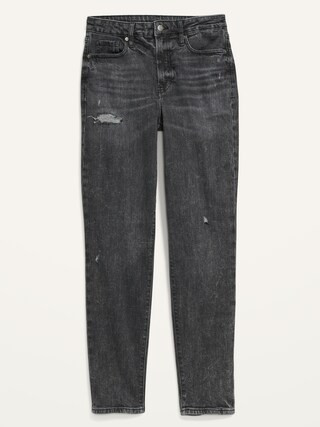 High-Waisted O.G. Straight Ripped Black Ankle Jeans for Women | Old Navy (US)