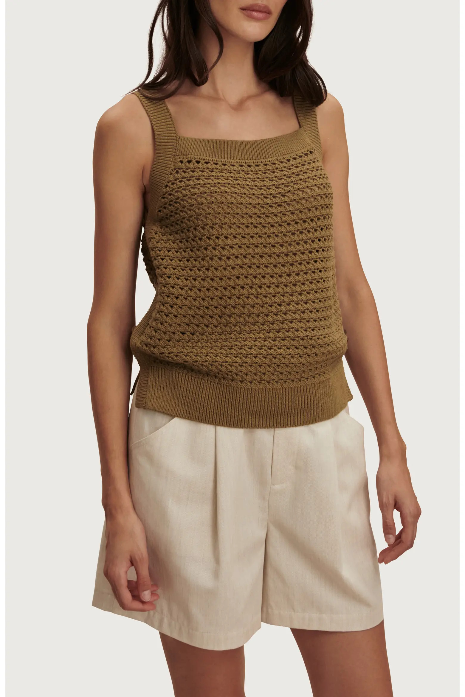 Ebden Square Neck Cotton Pointelle Tank (Women) | Nordstrom | Nordstrom