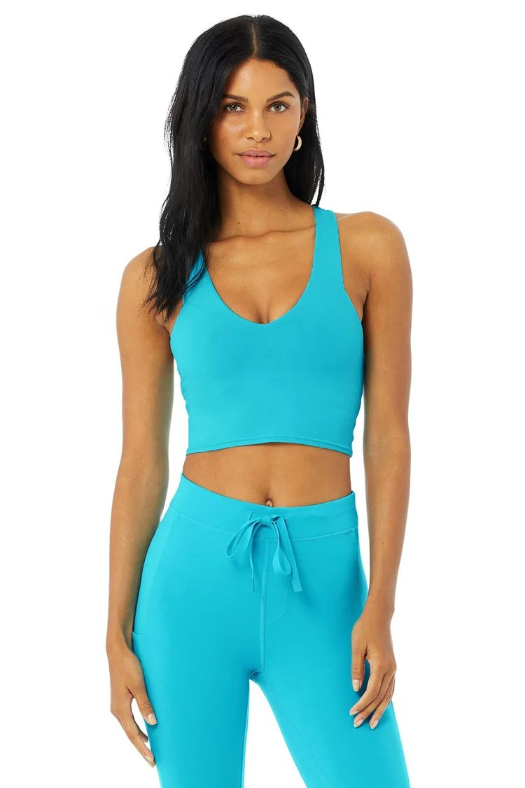 Airbrush Real Bra Tank - Ocean Teal | Alo Yoga