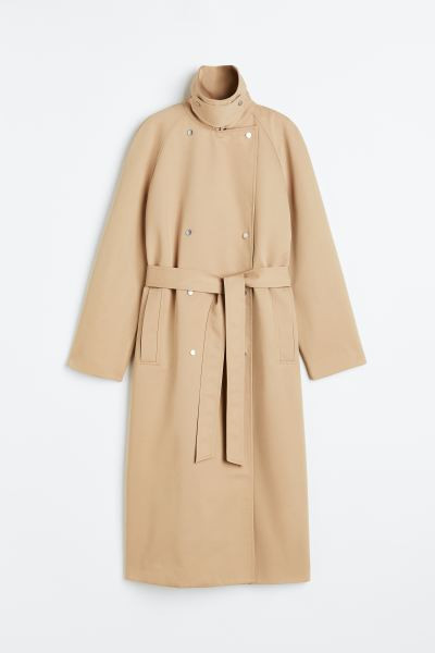 Windproof double-breasted trenchcoat | H&M (UK, MY, IN, SG, PH, TW, HK)