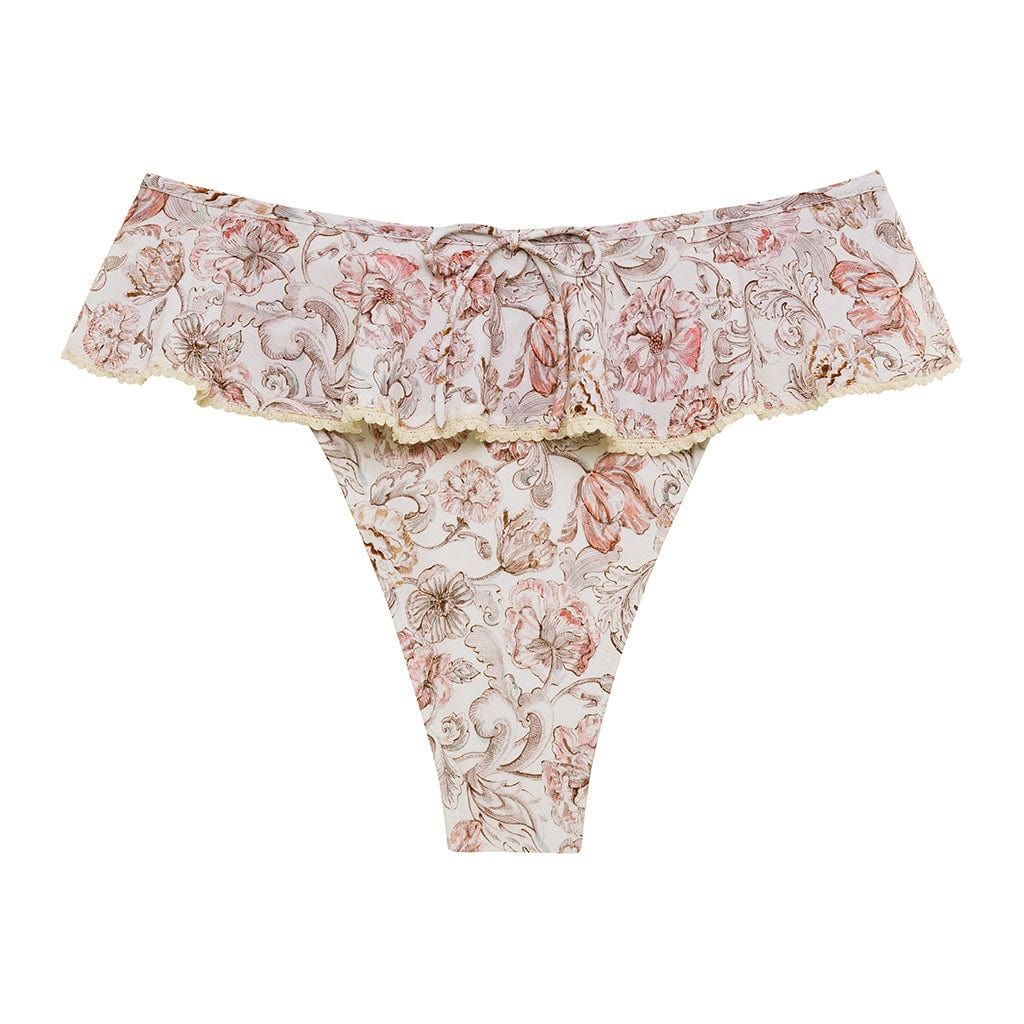 Venecia Floral Tamarindo Ruffle Bikini Bottom | Montce