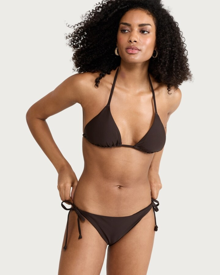 F&F Tie Side Bikini Bottoms in Brown | Tesco F&F