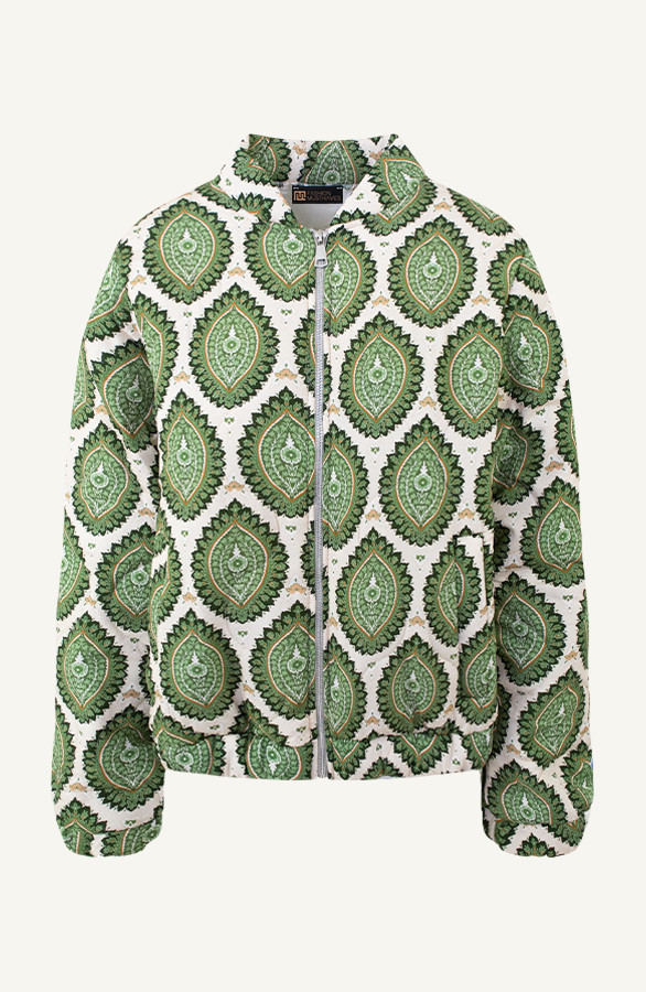 Bomber Jacket Classic Print Groen | The Musthaves (NL)