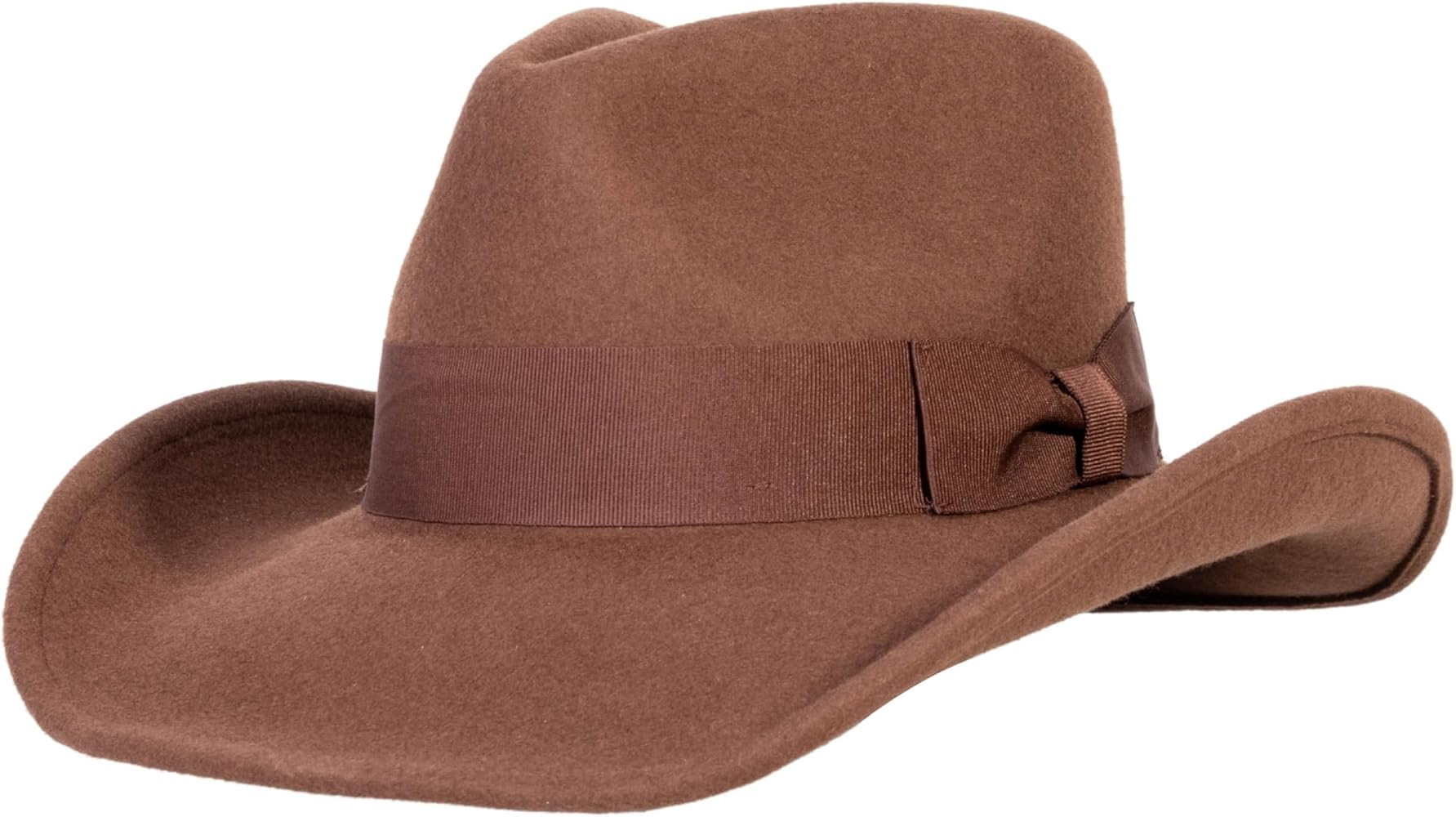 MIX BROWN Western Cowboy Hat for Men & Women 100% Wool Wide Brim Cowgirl Hats Outback Panama Ranc... | Amazon (US)