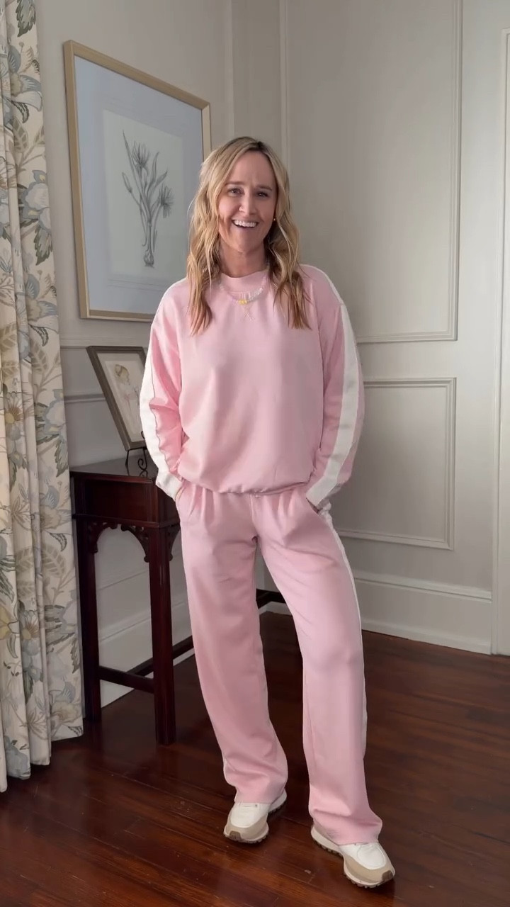 The softest, most comfortable set in the prettiest color— and it’s fully stocked!! 

Comment WANT for a link to shop my outfit + sizing notes!