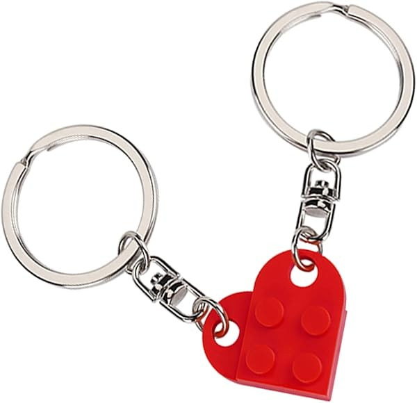 Brick Heart Keychain Set for Couples, Heart Keychain Set for Boyfriend Girlfriend, Matching Heart... | Amazon (CA)