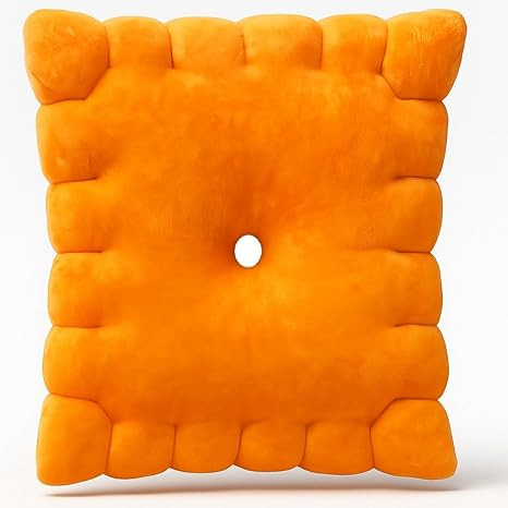 Cheese Cracker Plush Pillow – 10" Soft & Huggable Stuffed Food Plush Toy – Cute Snack-Inspire... | Amazon (US)