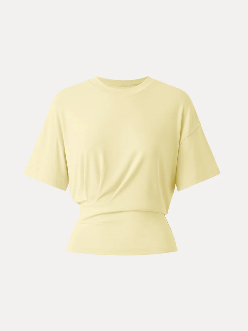 Crewneck Short Sleeve Tucked Tee | OGLmove