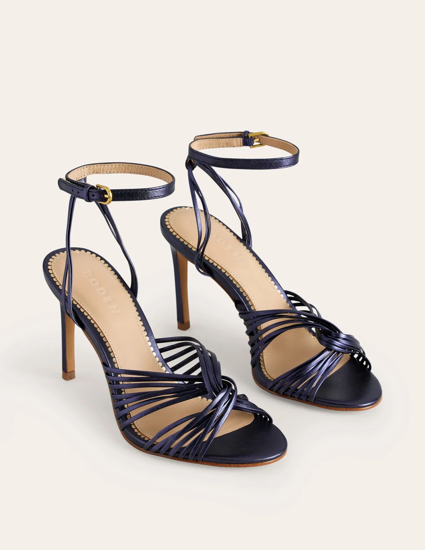 Twist Front Heeled Sandals | Boden (US)