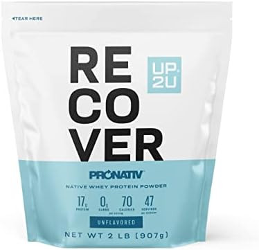 UP2U Recover Clean Native Whey Protein Isolate Powder, Natural Unflavored, 2 lb (47 Servings) | US F | Amazon (US)