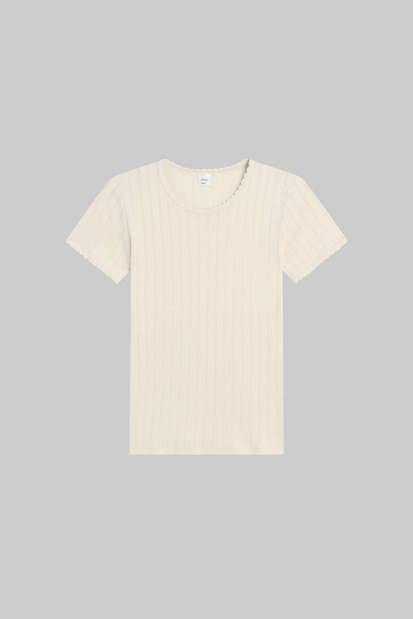 Pointelle Slim Fit Tee | LESET
