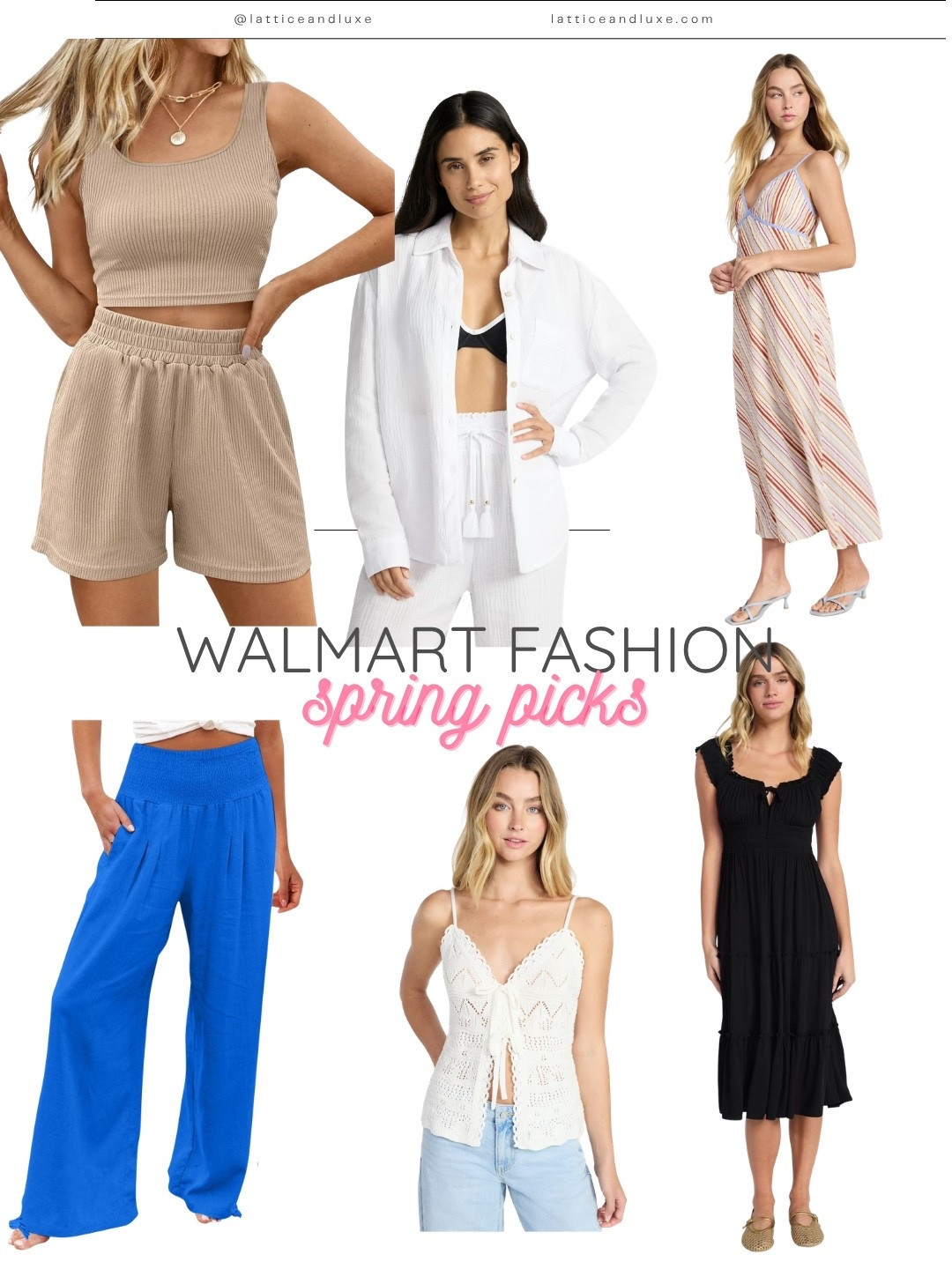 Spring style is here 🌸✨ I’ve been browsing Walmart new arrivals and these pieces are such a vibe for warmer days—easy, breezy, and put-together.

Loving the lineup: textured sets for that quiet luxury feel, cobalt wide-leg pants for a pop of color, effortless everyday dresses, and a cute boho crochet top to pair with denim.

Everything is linked 🛍️👇

#LTKootd #LTKSeasonal