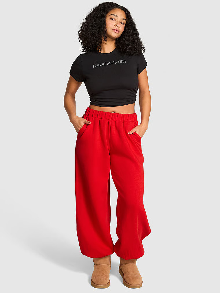 Buy Ivy Fleece Oversized Sweatpants, Icy Blue - Order Bottoms online - PINK US | Victoria's Secret (US / CA )