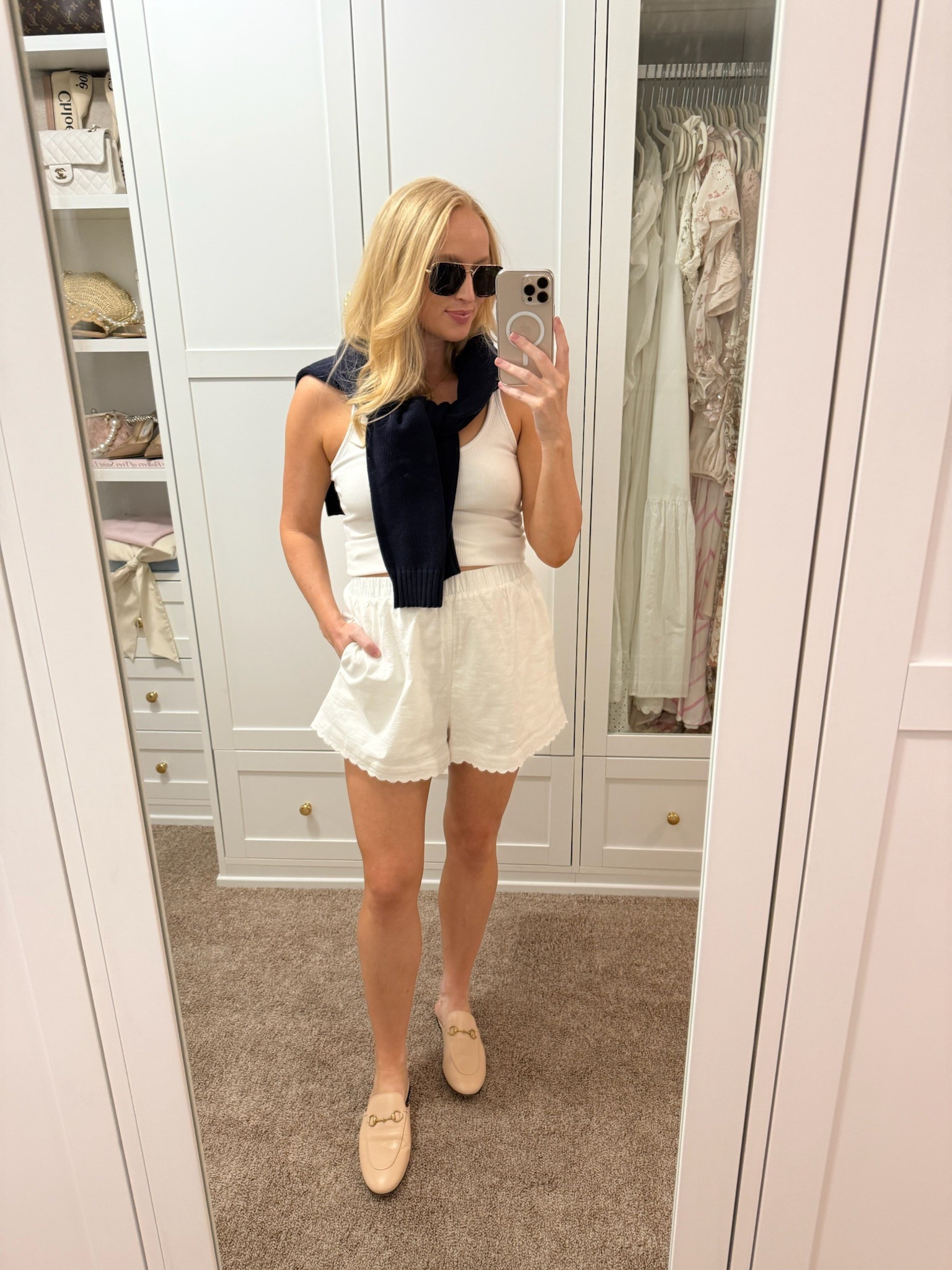 Casual summer daytime outfit! Monochromatic outfits // vacation outfits // brunch outfits // blue and white outfits // bump friendly outfits 

#LTKSummerEdit #LTKSeasonal #LTKBump