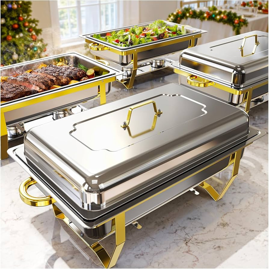 Chafing Dishes for Buffet,9 QT Chafing Dish Full Set,High Grade Buffet Food Warmers for Parties T... | Amazon (US)