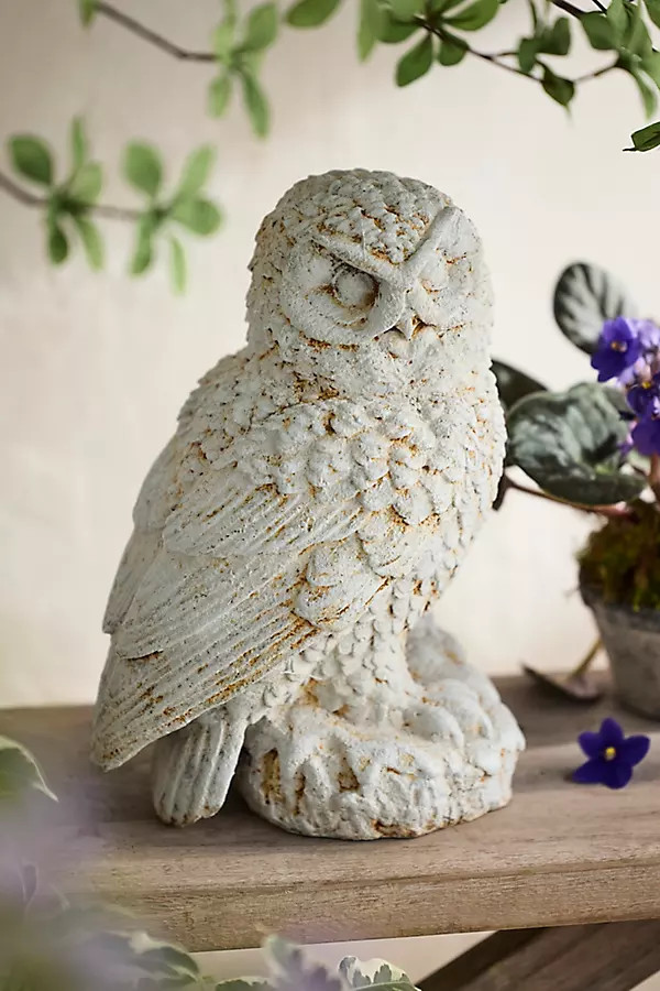 Cast Iron Owl, 10” White | Terrain
