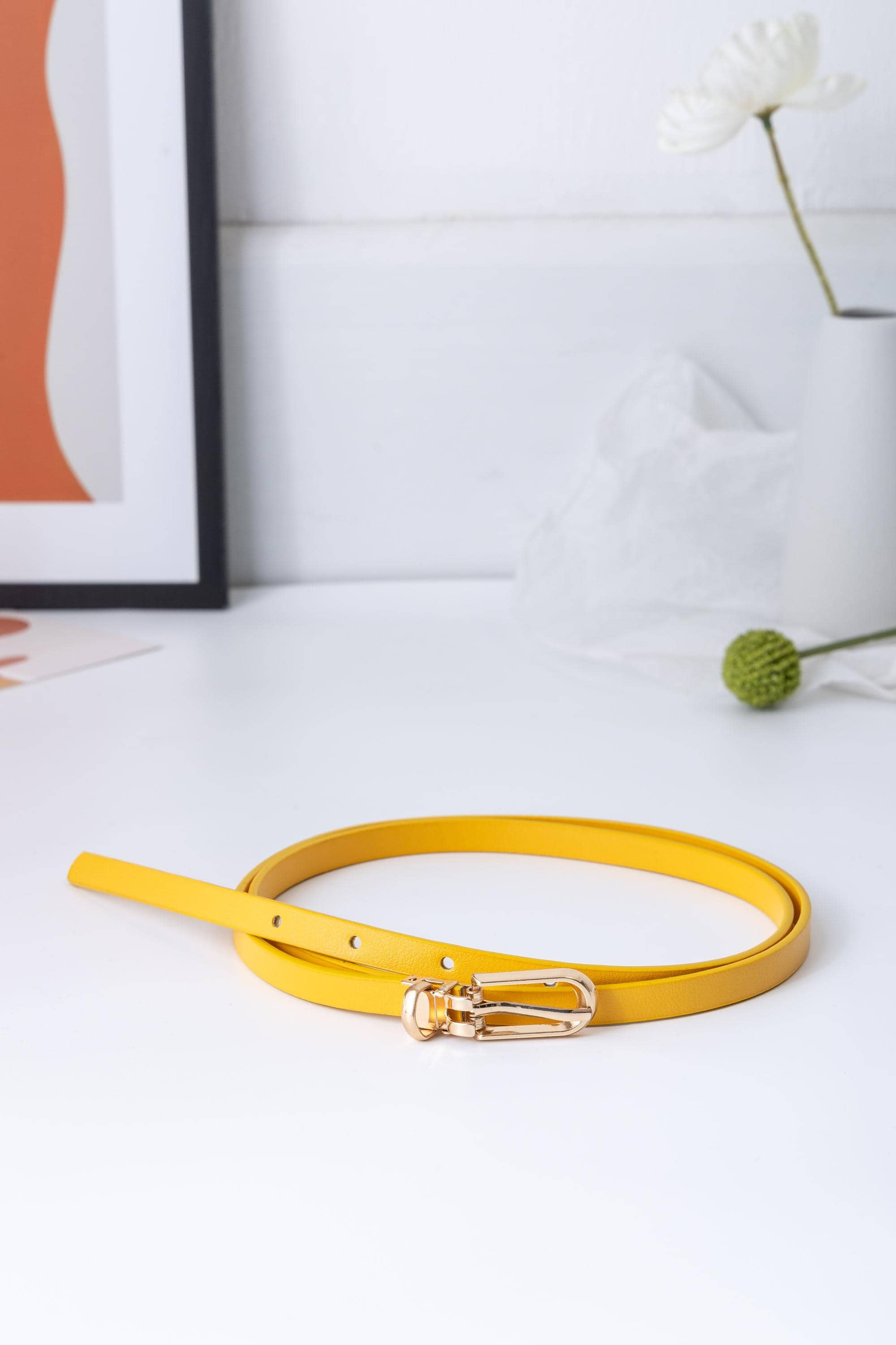 1pc Women's Fashionable Versatile Multicolor Thin Leather Belt, Decorative Waist Belt For Dress O... | SHEIN