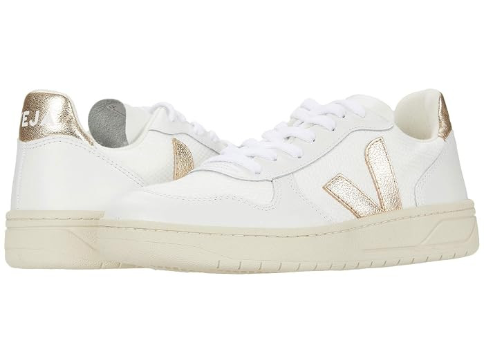VEJA V-10 (White/Gold 2) Women's Shoes | Zappos