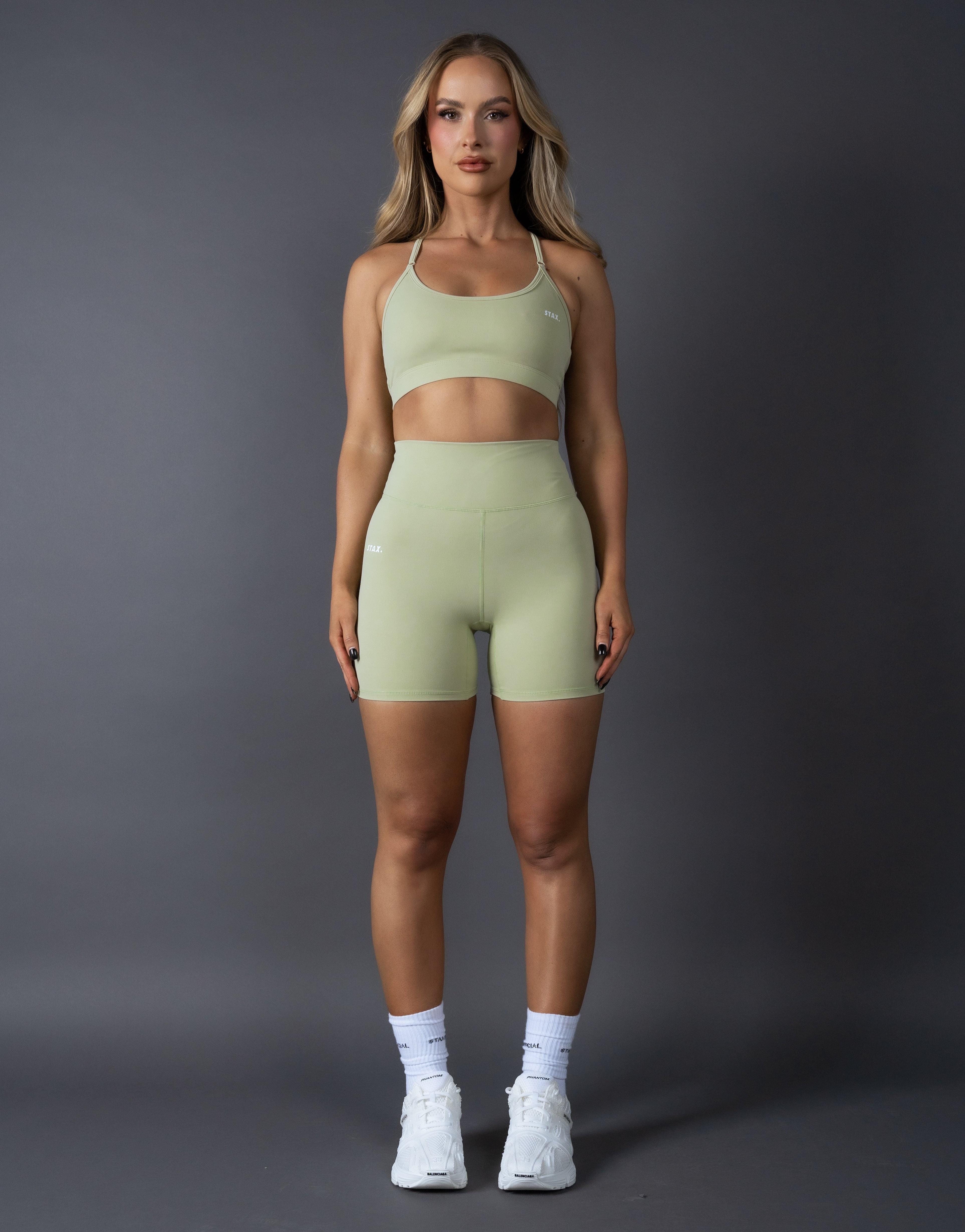 STAX. BB Midi Bike Shorts Thistle - Green | STAX.