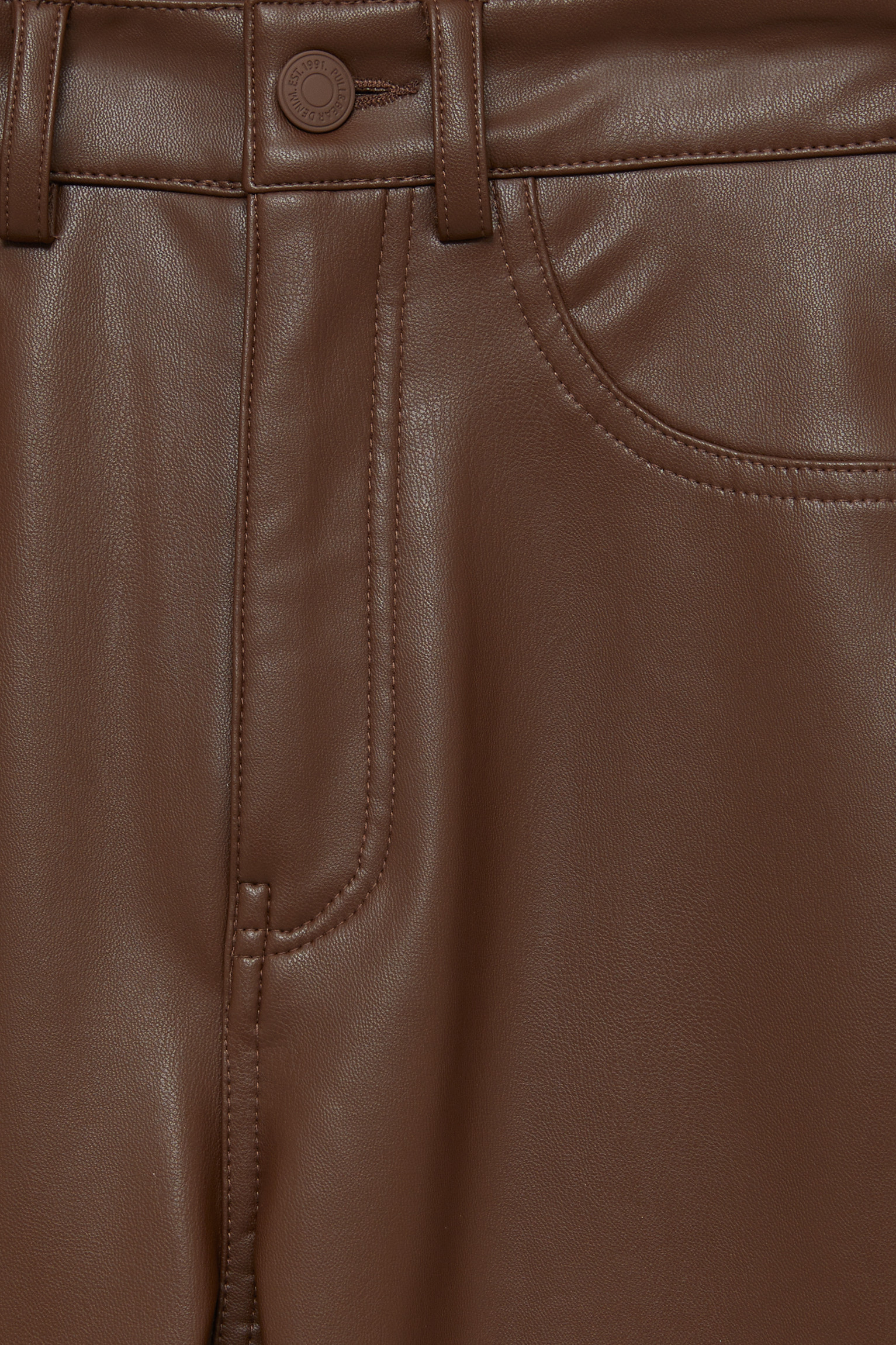 Skinny faux leather trousers | PULL and BEAR UK