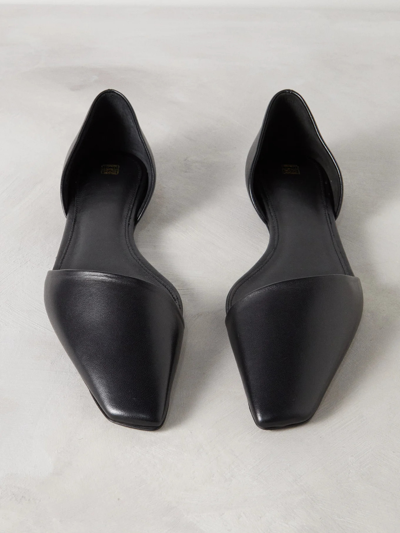 The Asymmetric D'Orsay leather flats | Toteme | Matches (US)