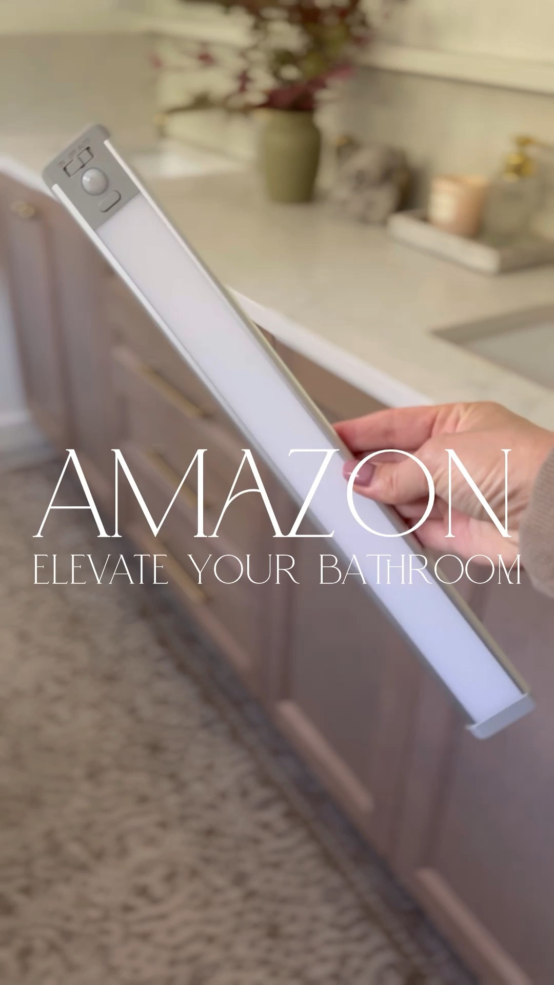 I recently added these wireless rechargeable lights to under our bathroom vanity, and I love how custom and elevated it feels! And they act as a nightlight, too! 🙌🏼

*My rug is vintage!

#LTKWatchNow #LTKStyleTip #LTKHome