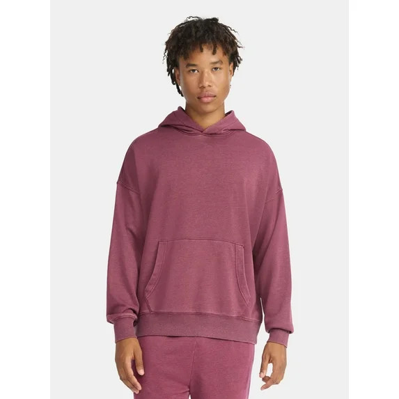 No Boundaries Boxy Fit Cropped Sweatshirt Hoodie, Men's & Big Men's | Walmart (US)