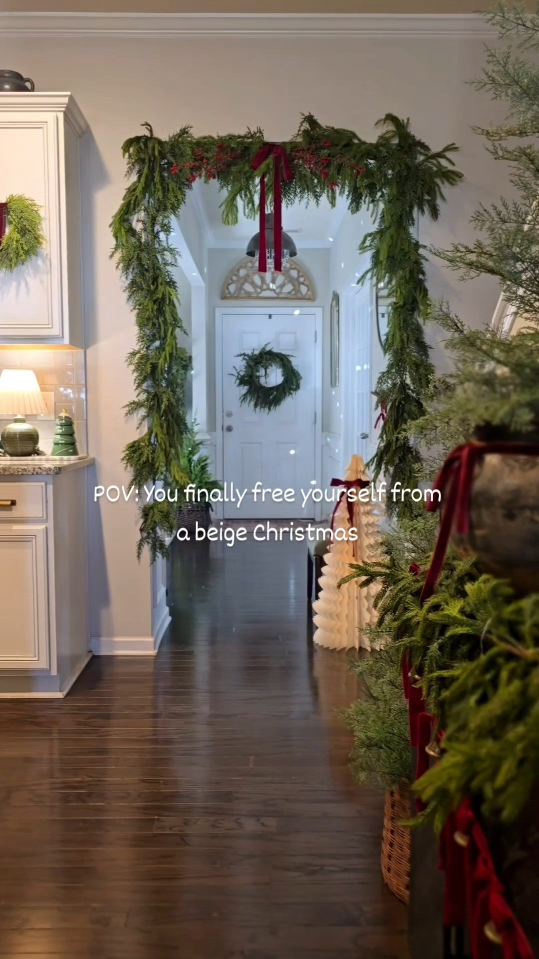 Beige Christmas No More. Give me all the Cranberry and Burgandy Reds! Some things shown are not back in stock so I linked some alternatives.  

 #LTKSeasonal #LTKHome