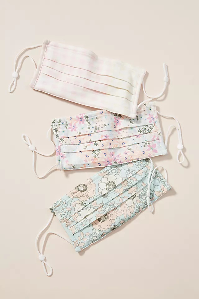 Sanctuary Organic Cotton Ear Loop Reusable Face Masks, Set of 3 | Anthropologie (US)