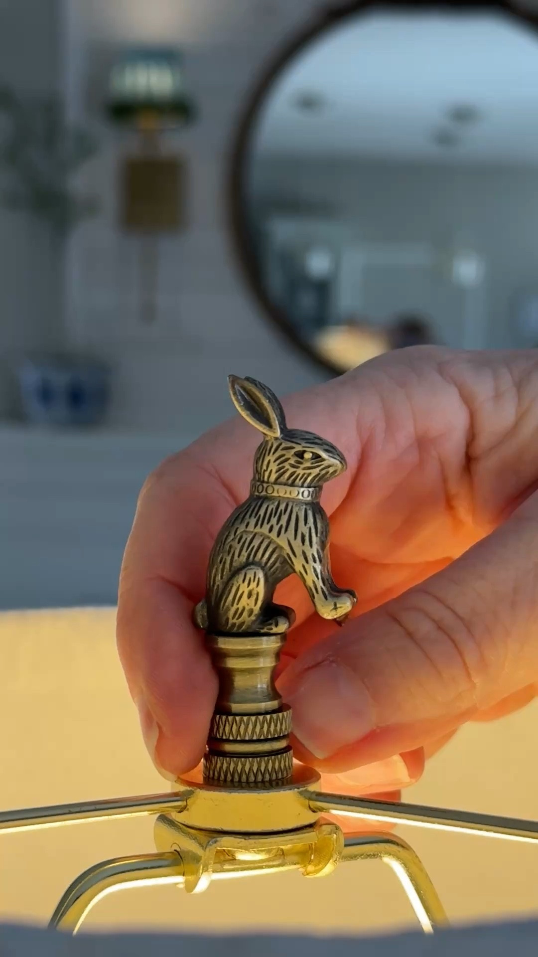 Upgrade your lamp with this cute bunny finial. Comes in a set of two .

#LTKSpringSale #LTKHome