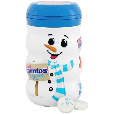 Mentos Fresh Mint Christmas Snowman Chewing Gum - 3.53oz | Target