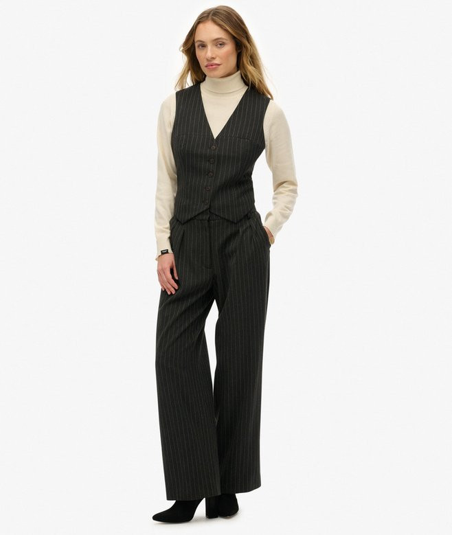 Mid Rise Pinstripe Trousers | Superdry (UK)