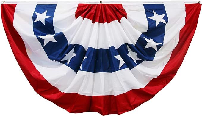 HOOSUN 4th of July American Flag Bunting, 3x6 ft, Polyester, Outdoor Decorations | Amazon (US)