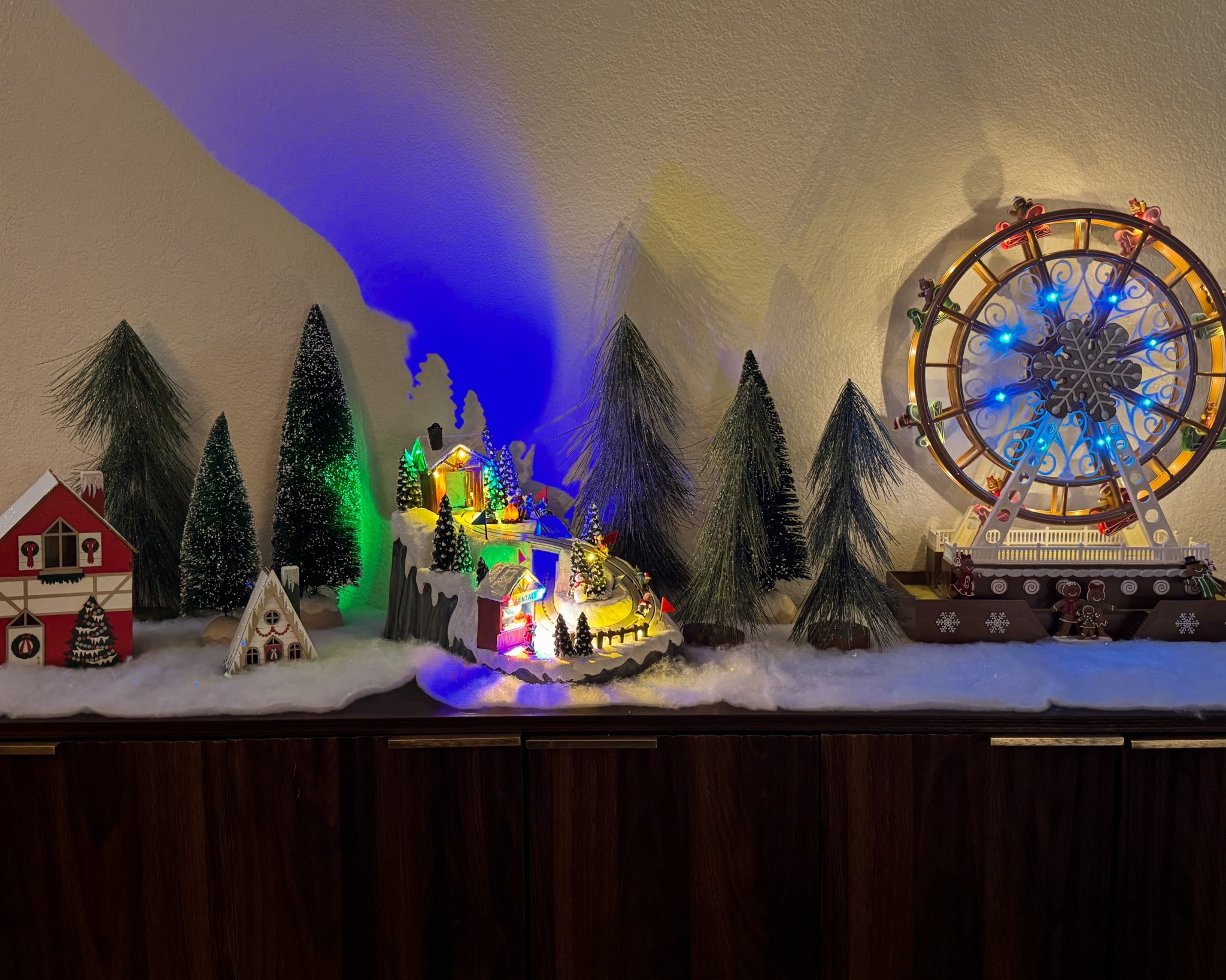 #Lowespartner #ad @LowesHomeImprovement
Classic 90’s inspired Christmas Decor:  Christmas Lights, Christmas Village with snow, homemade garland with command hooks.


#LTKHoliday #LTKGiftGuide #LTKHome