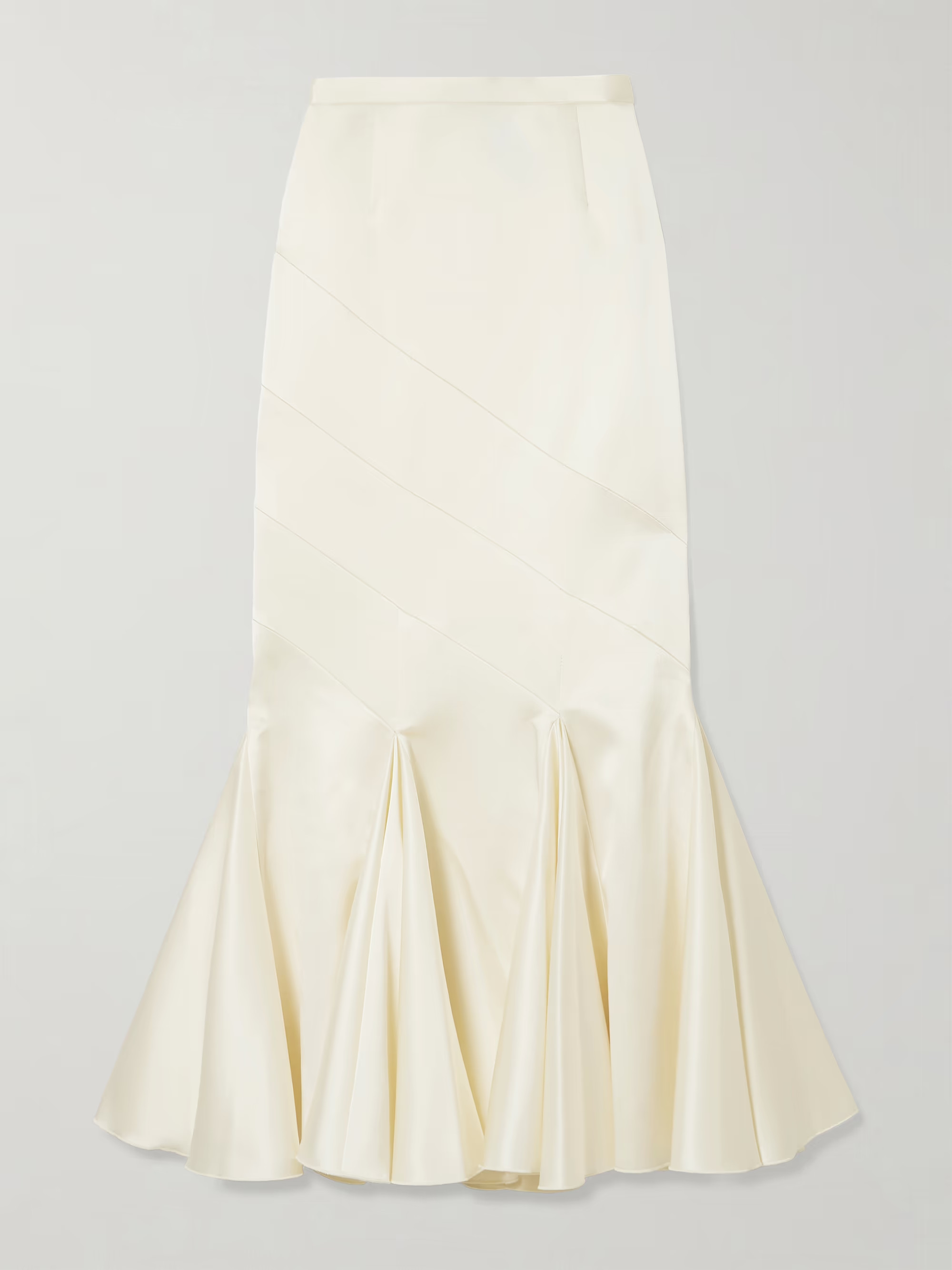 Gentileschi pleated paneled satin maxi skirt | NET-A-PORTER (US)