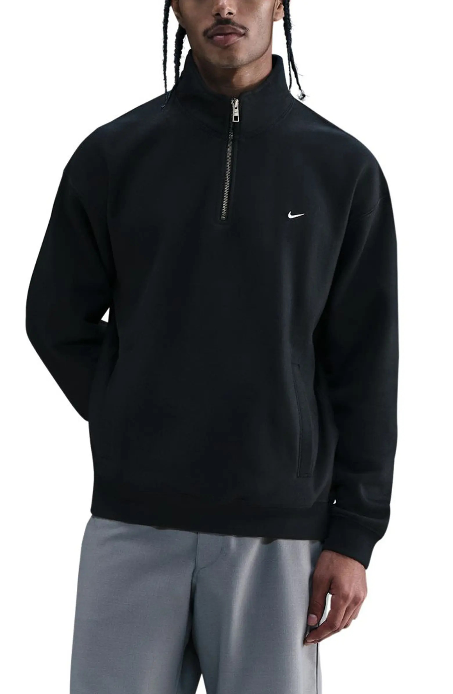 Nike Solo Swoosh Fleece Quarter Zip Pullover | Nordstrom | Nordstrom