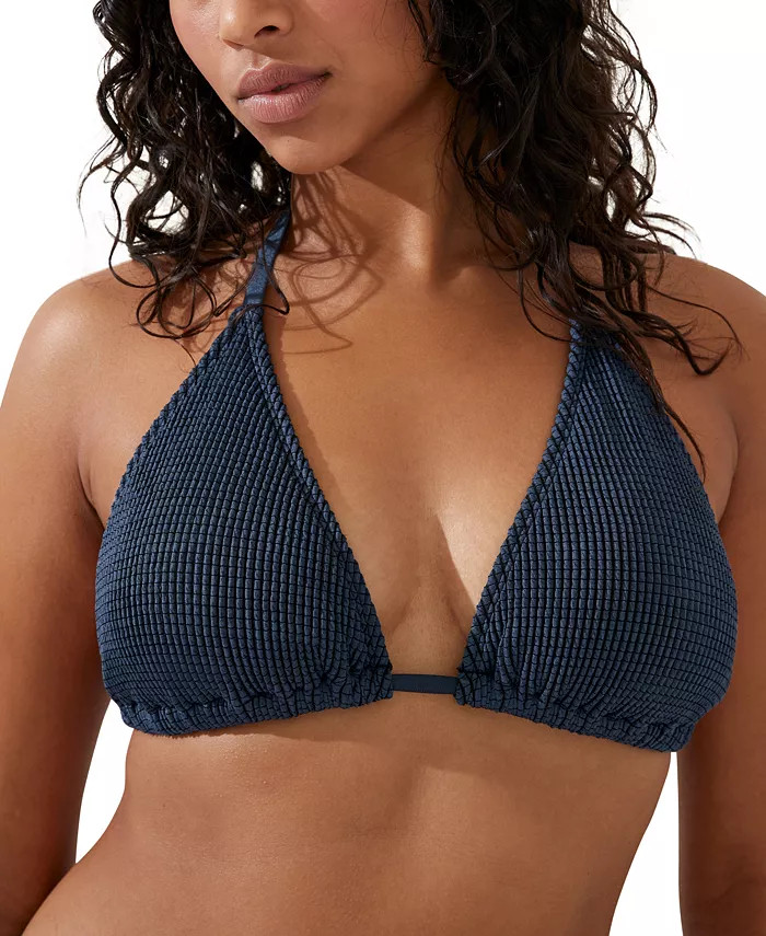 COTTON ON Women's Textured Slider Triangle Bikini Top - Macy's | Macy's