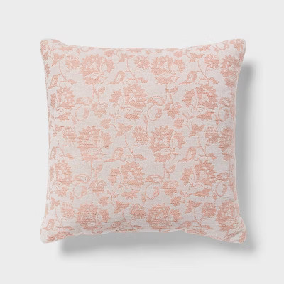 Woven Floral Decorative Pillow Euro - Threshold™ | Target