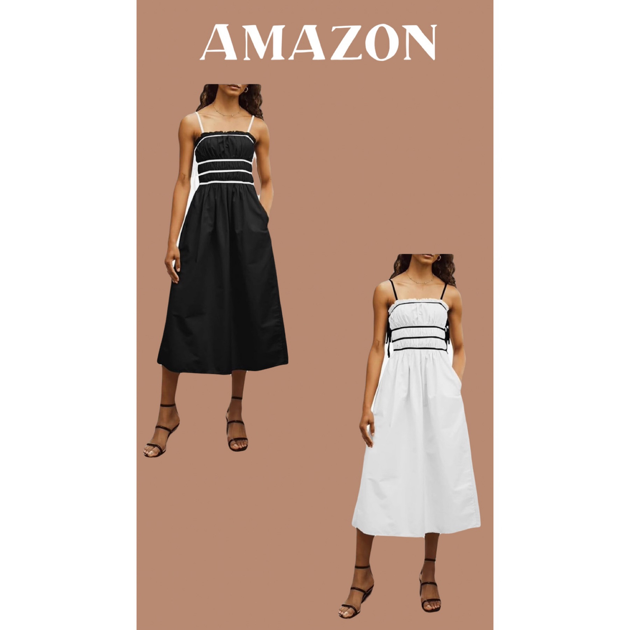 ANRABESS Women's Bohemian One Shoulder Maxi Dress - Summer Smocked Ruffle Beach Dress