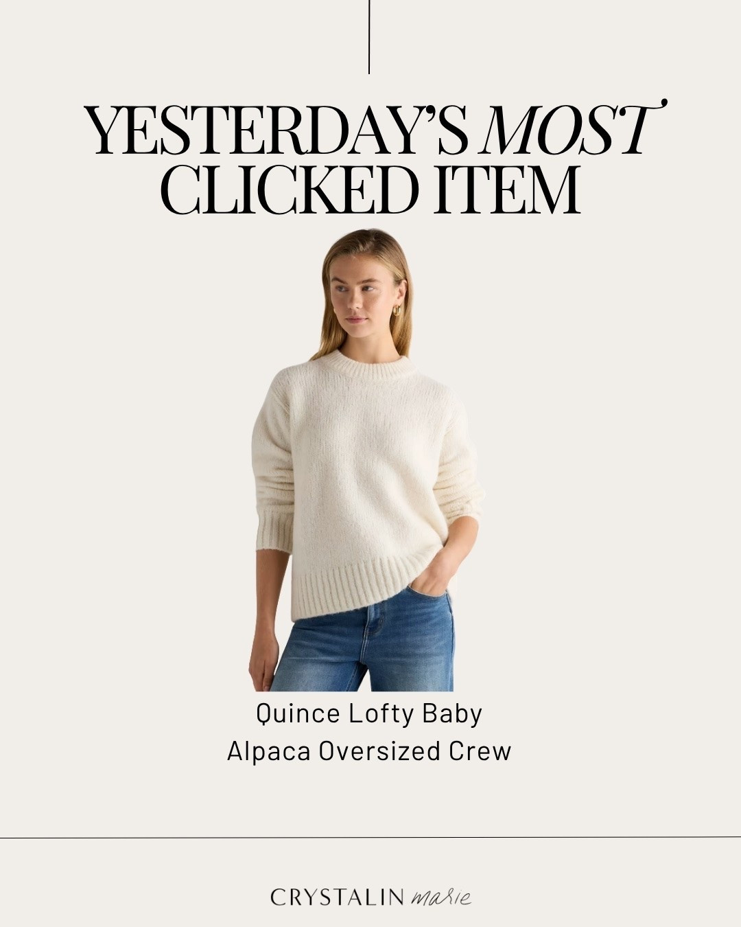 Quince lofty baby alpaca oversized crew ☁️