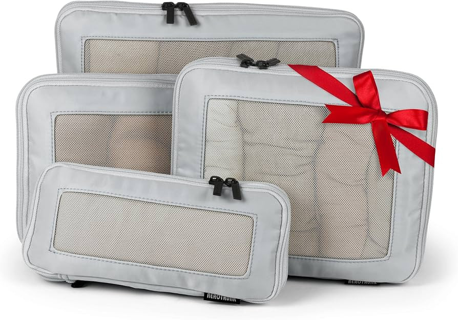 Compression Packing Cubes for Travel - Luggage Organizer Bags - Double Zipper Packing Cubes for S... | Amazon (US)