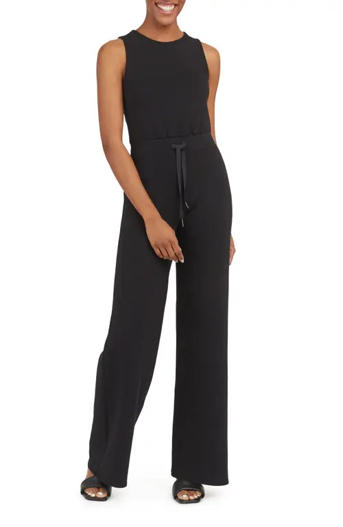 SPANX® AirEssentials Sleeveless Jumpsuit in Very Black at Nordstrom, Size Medium | Nordstrom