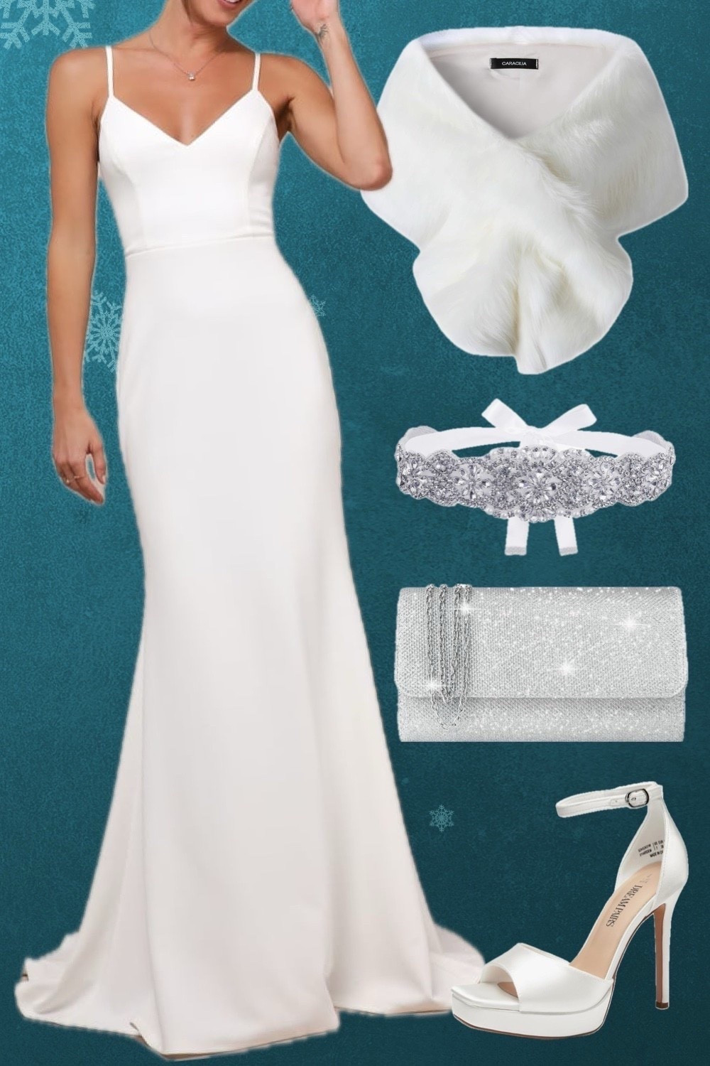 Wedding day outfit idea for the bride with a simple wedding gown and affordable bridal accessories.  From Lulus and Amazon. 

#LTKStyleTip #LTKWedding #LTKSeasonal