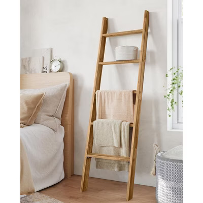 VASAGLE Blanket Ladder Decorative Farmhouse for The Living Room, 5-Tier Ladder Shelf, Ladder Rack... | Target