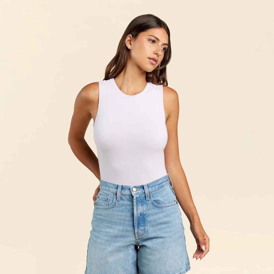 Classic Crew Tank Bodysuit | Nuuds US