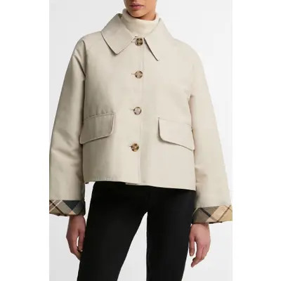 Barbour Delilah Showerproof Jacket in Mist/birchwood Dress at Nordstrom, Size 6 | Nordstrom